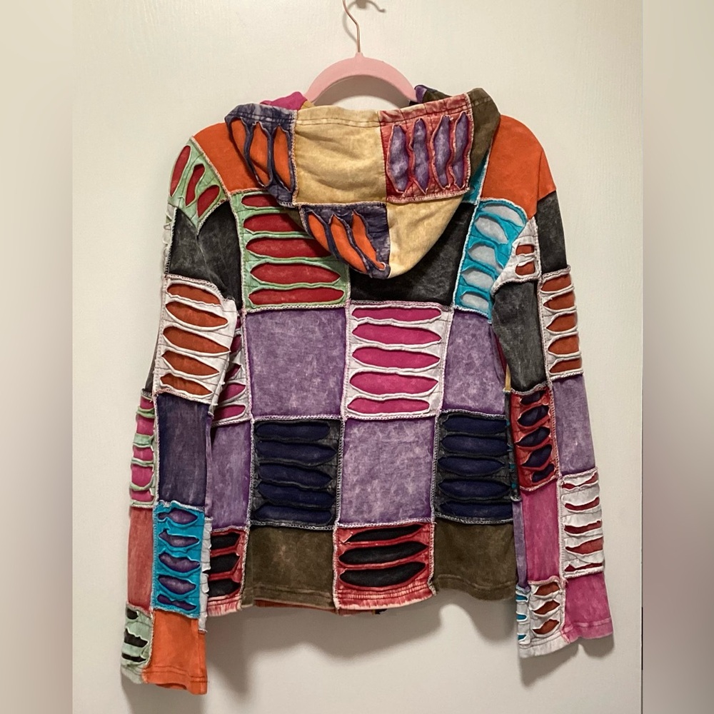 KPC Colorful Distressed Patchwork Jacket - image 2